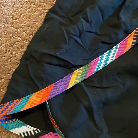 Nanette Lepore Women’s Black & Colorful Shorts Romper - Picture 3 of 7